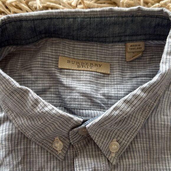 Burberry Brit Long Sleeve Shirt Blue Size L - Picture 6 of 9